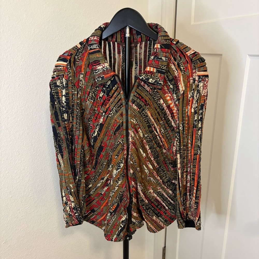 Multiples Multicolor Patchwork Jacket Boho Festive Women’s Size Large - Picture 2 of 8
